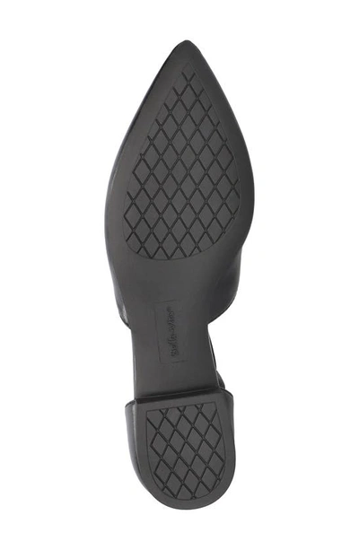 Bella Vita Darby Pointed Toe T-strap Flat In Black