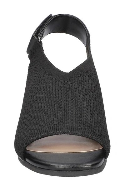 Bella Vita Marin Slingback Sandal In Black Knit
