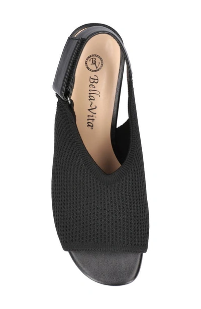 Bella Vita Marin Slingback Sandal In Black Knit