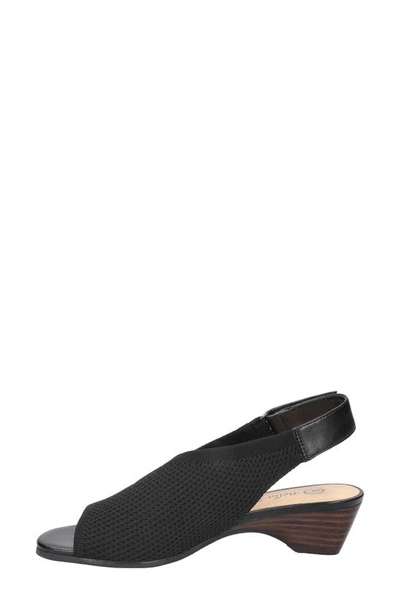 Bella Vita Marin Slingback Sandal In Black Knit
