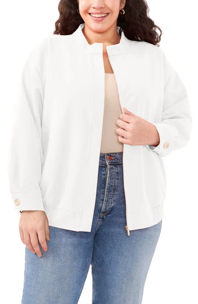 Shop Vince Camuto Oversize Water Repellent Bomber Jacket In New Ivory