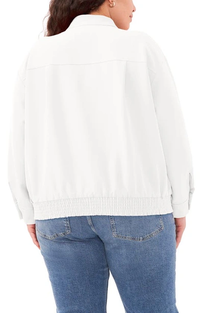 Vince Camuto Oversize Water Repellent Bomber Jacket In New Ivory