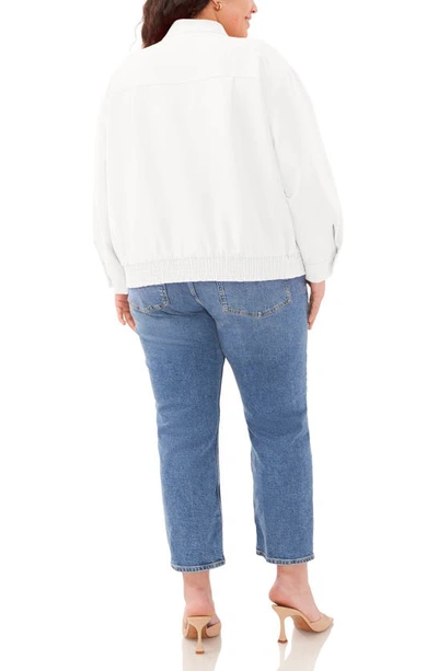 Vince Camuto Oversize Water Repellent Bomber Jacket In New Ivory