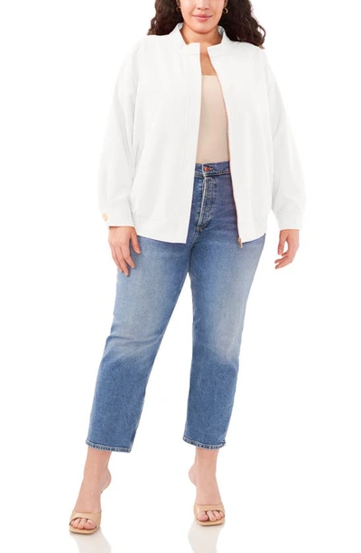 Vince Camuto Oversize Water Repellent Bomber Jacket In New Ivory