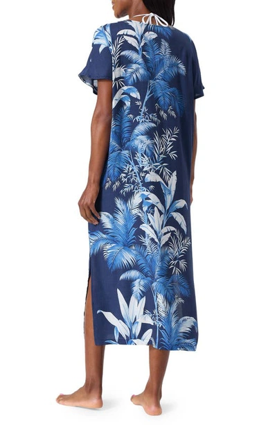 Shop Tommy Bahama Palmera Isle Cover-up Caftan In Mare Navy
