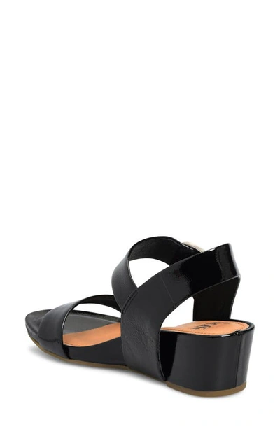 Shop Söfft Vaya Wedge Sandal In Black Patent