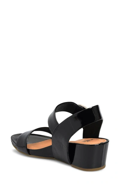 Söfft Vaya Wedge Sandal In Black Patent