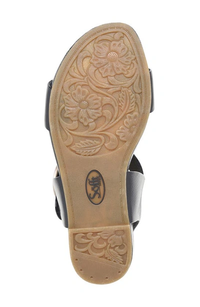 Söfft Vaya Wedge Sandal In Black Patent