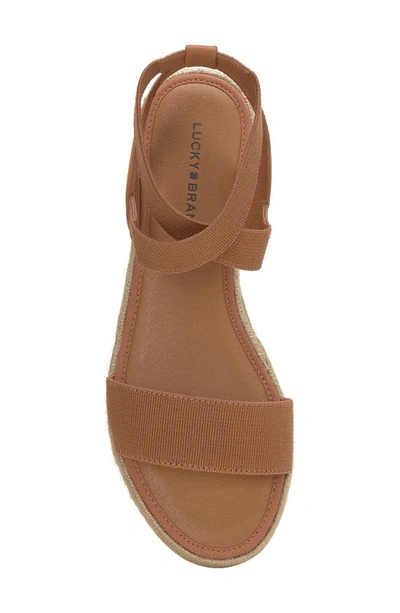 Shop Lucky Brand Thimba Ankle Wrap Espadrille Sandal In Sunburn Linels