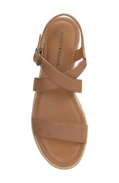 Shop Lucky Brand Trianna Strappy Platform Sandal In Adobe Brown Sumhaz