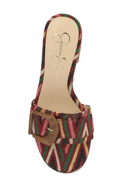 Shop Jessica Simpson Peccio Espadrille Platform Slide Sandal In Warm Multi