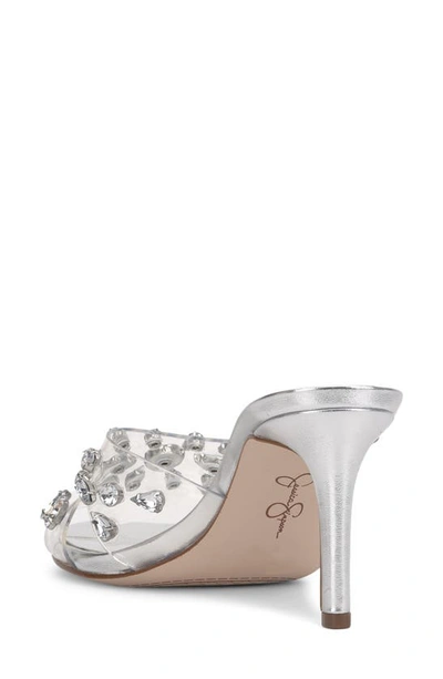 Shop Jessica Simpson Primana Slide Sandal In Clear/ Silver