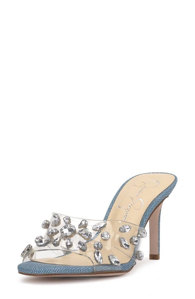 Shop Jessica Simpson Primana Slide Sandal In Clear/ Light Blue