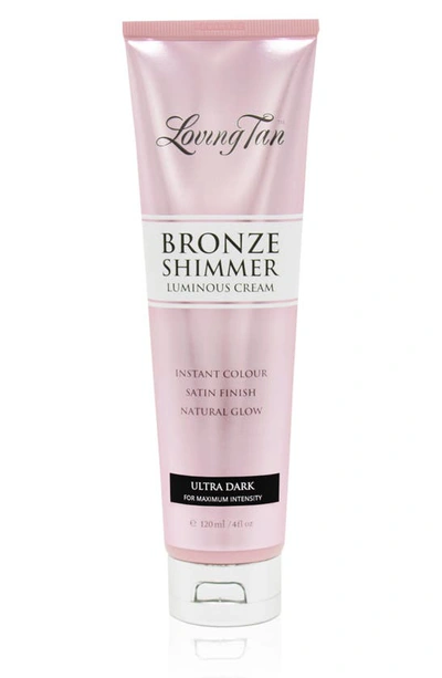 Shop Loving Tan Bronzer Shimmer Luminous Cream, 4 oz In Ultra Dark