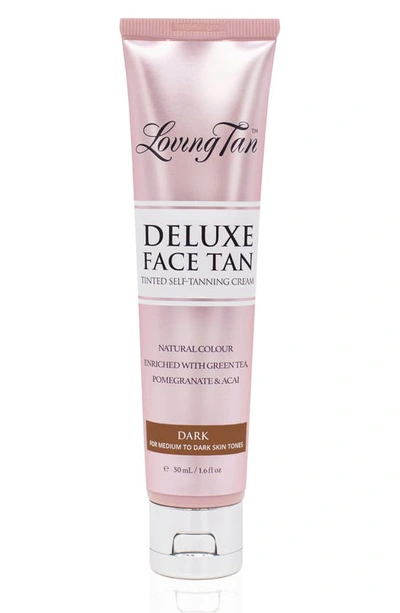 Shop Loving Tan Deluxe Face Tan Tinted Self-tanning Cream, 1.6 oz In Dark
