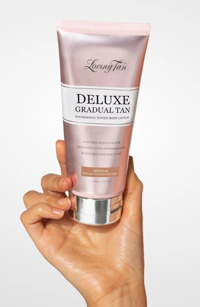 Shop Loving Tan Deluxe Gradual Tan Nourishing Tinted Body Lotion, 5.07 oz In Medium