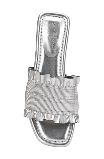 Shop Jessica Simpson Camessa Slide Sandal In Silver