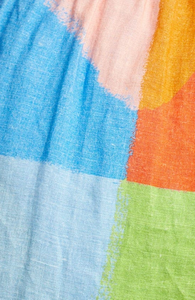 Shop Vitamin A Tallows Linen Cover-up Shorts In Abstract Eco Linen