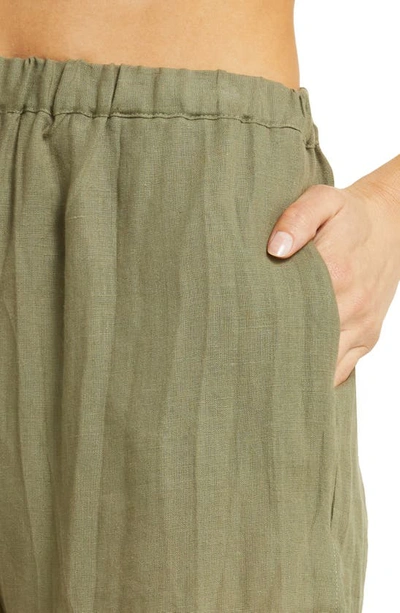 Vitamin A Tallows Linen Cover-up Shorts In Agave Eco Linen