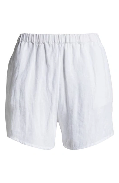Vitamin A Tallows Linen Cover-up Shorts In Eco Linen White