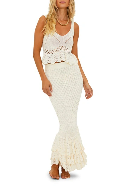 Shop Beach Riot Polly Cover-up Maxi Skirt In Ivory