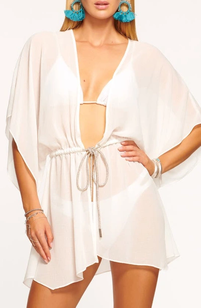 Shop Ramy Brook Judith Sheer Cover-up Tunic In White