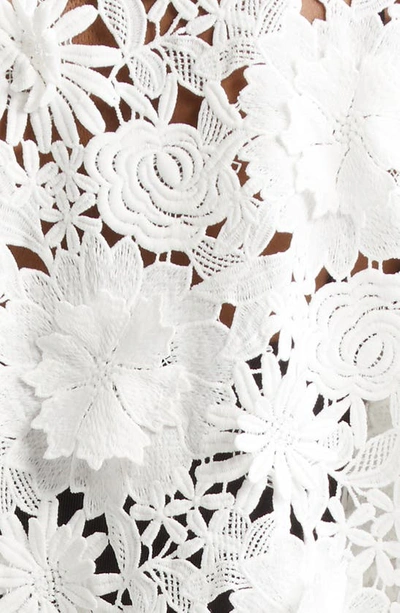 Shop La Vie Style House 3d Floral Lace Maxi Cover-up Caftan In White