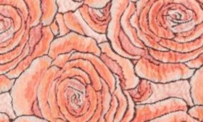 Shop La Vie Style House Carnation Brocade Cover-up Caftan In Orange Multi