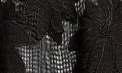 Shop La Vie Style House Floral Lace Cover-up Caftan In Black