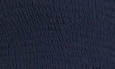 La Blanca Shadow Smocked Bodice Cover-up Sundress In Indigo