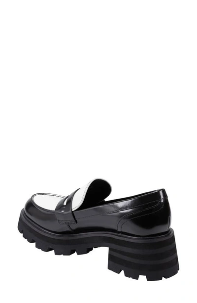 Shop Marc Fisher Ltd Latika Platform Loafer In Black/ White