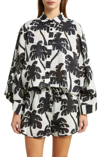 Shop Farm Rio Coconut Cover-up Shirt In Off White