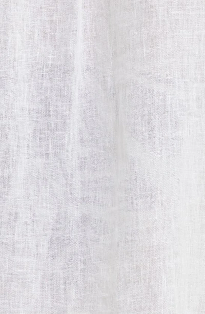 Vitamin A Playa Pocket Linen Cover-up Button-up Shirt In White Ecolinen