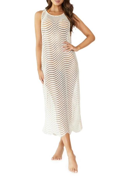 Shop Pq Swim Harbor Stitch Cover-up Dress In Ivory