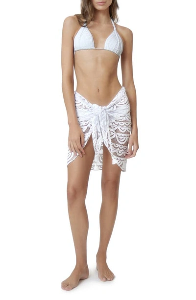 Shop Pq Swim Noah Lace Cover-up Sarong In Water Lily