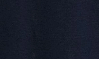 Stone Island Ribbed Detail Crew Neck Sweatshirt With Iconic Badge In Navy Blue