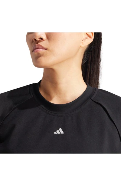 Shop Adidas Originals Cutout French Terry Cover-up Top In Black/ White