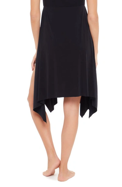 Shop Magicsuit Handkerchief Hem Cover-up Midi Skirt In Black