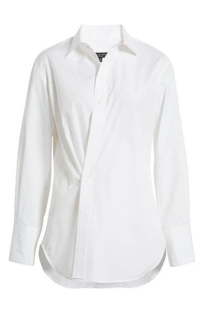 Shop Rag & Bone Indiana Asymmetric Poplin Shirt In White