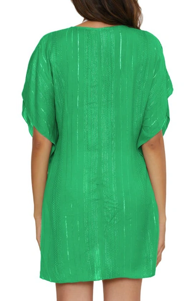 Shop Becca Radiance Woven Cover-up Tunic In Verde