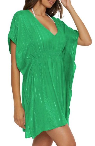 Shop Becca Radiance Woven Cover-up Tunic In Verde