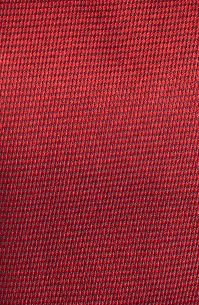 Shop Canali Solid Silk Tie In Red