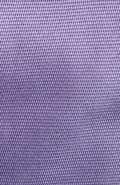Shop Canali Solid Silk Tie In Purple