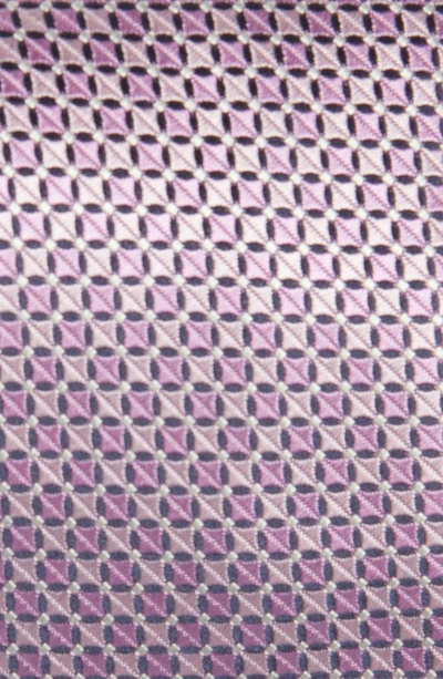 Shop Canali Geometric Silk Tie In Pink