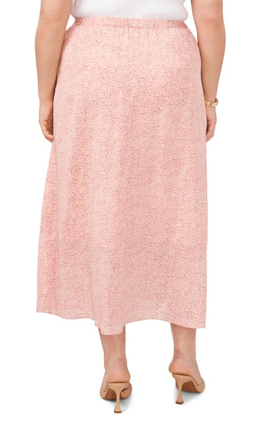 Shop Vince Camuto Print Crossover Maxi Skirt In Pink Orchid