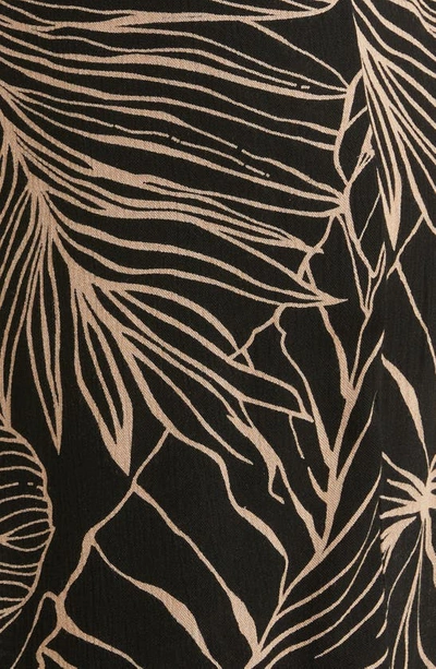 Shop Elan Print Cover-up Wrap Pants In Black/ Natural Tropics