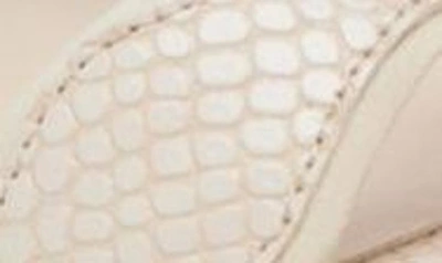 Shop Dolce Vita Ilva Slide Sandal In Creme Embossed Leather