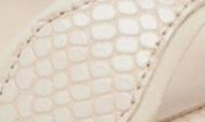 Dolce Vita Ilva Slide Sandal In Creme Embossed Leather