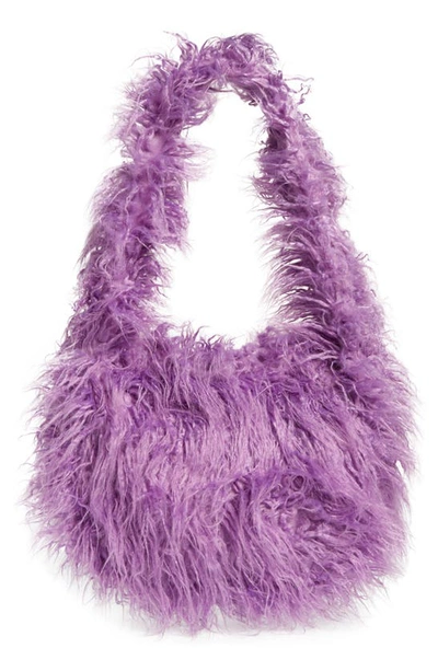 Shop Martine Rose Hairy Charm Pull Bag In Lilac