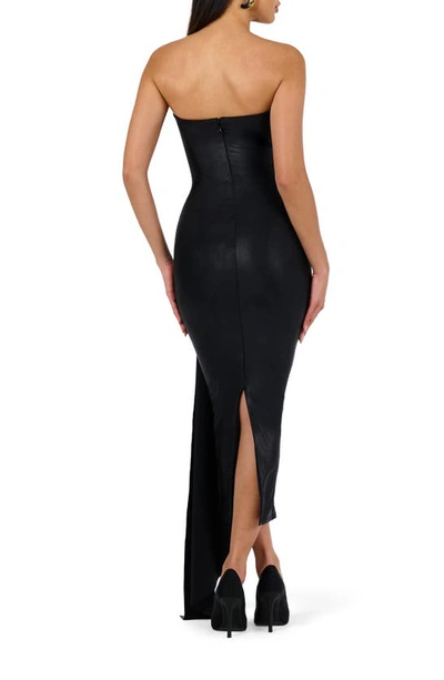Shop Naked Wardrobe Drip Draped Midi Dress In Black